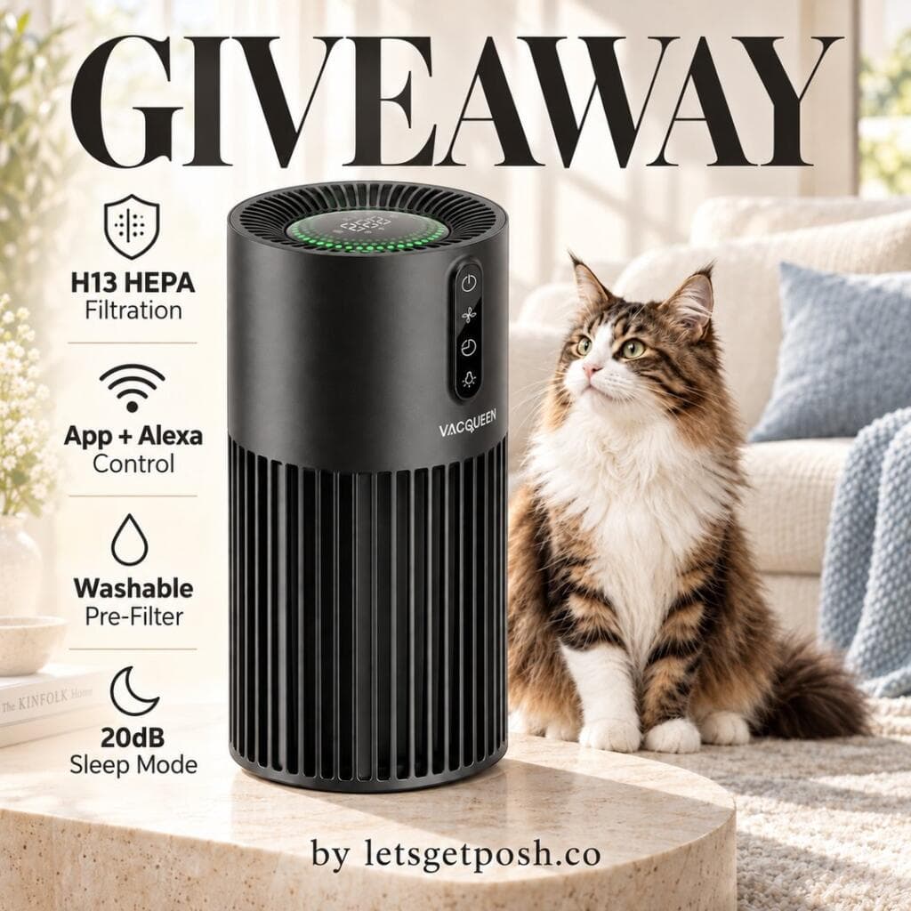 🐾✨ GIVEAWAY! WIN A VACQUEEN SMART HEPA PET AIR PURIFIER! ✨🐾