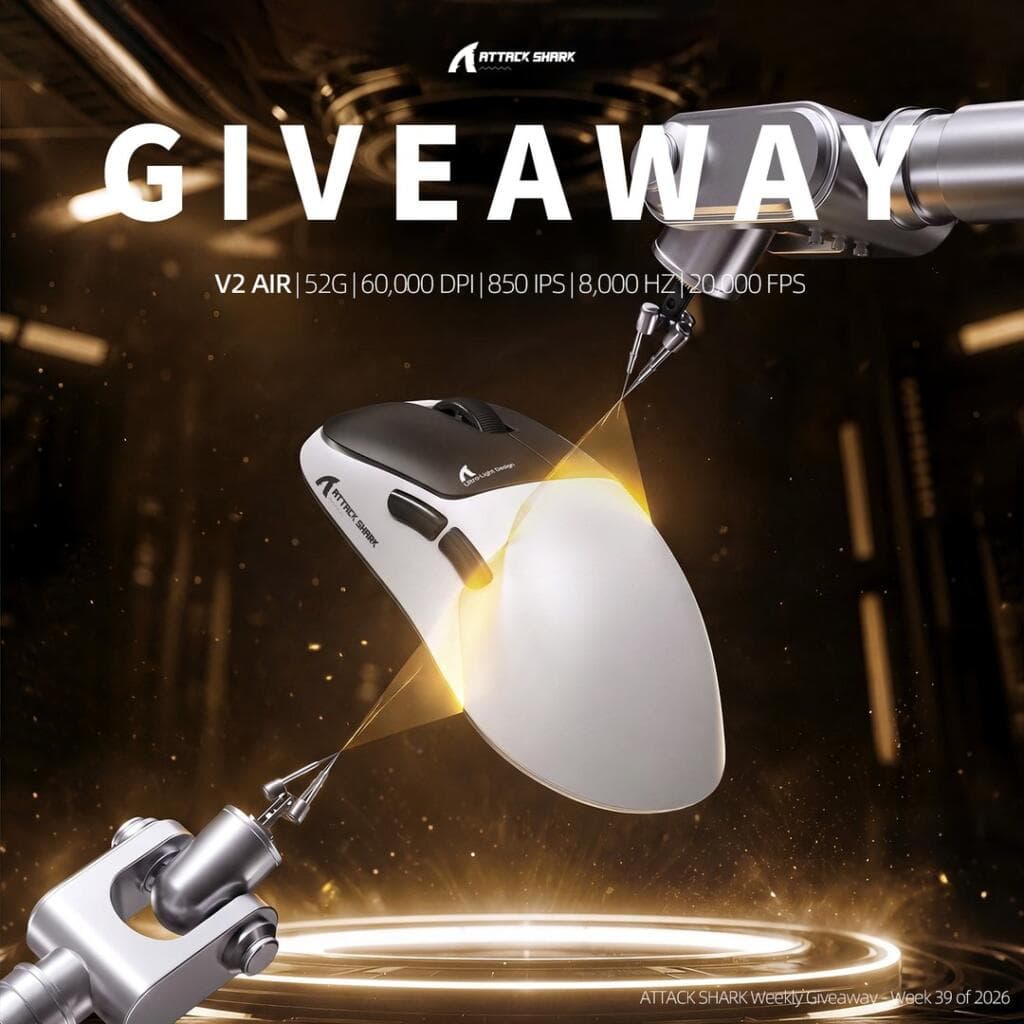 ATTACK SHARK Weekly Giveaway – Week 39 of 2026
