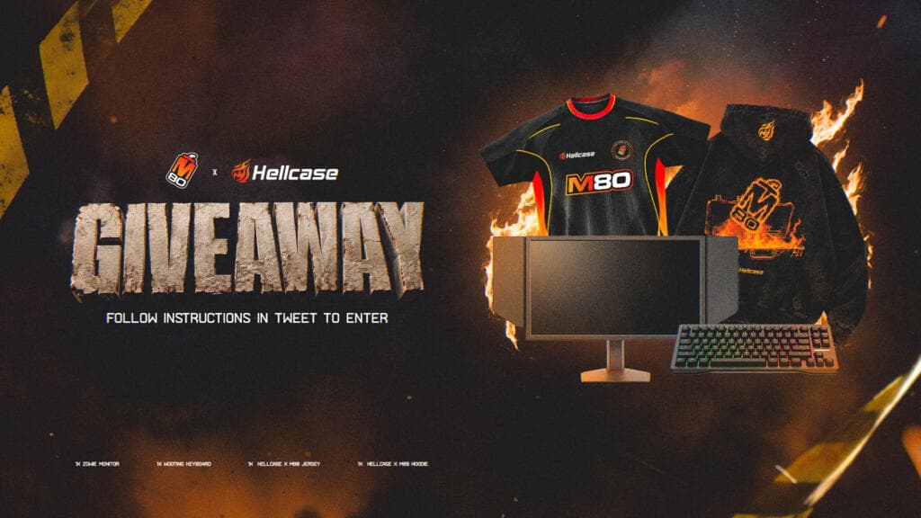 M80 x Hellcase Zowie Gaming Monitor & Wooting Keyboard Giveaway